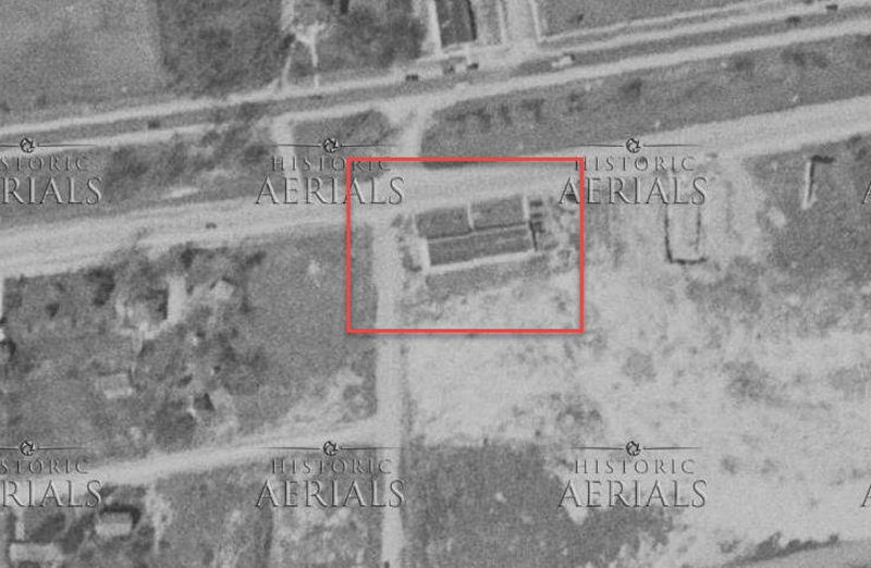 Club Motel (Pullman Tourist Court) - 1951 Aerial (newer photo)